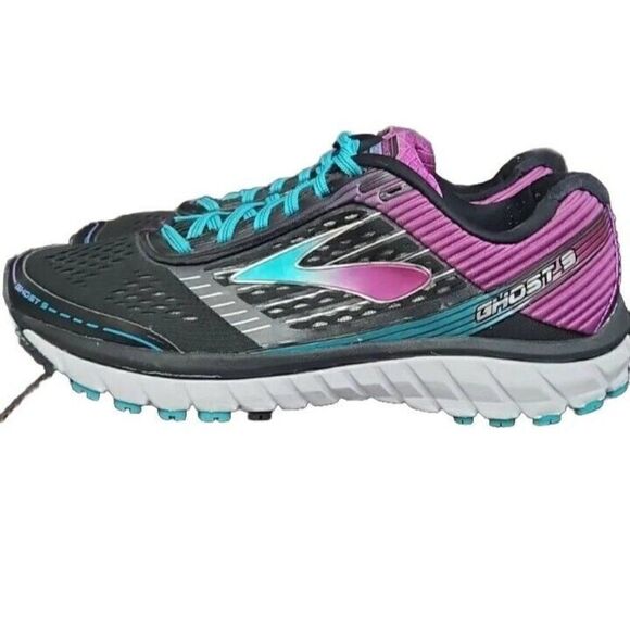 Brooks Ghost 9 Athletic Running Shoes Women's Size 10 ; Black/Grape/Ceramic - Picture 1 of 8